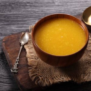 Ghee Butter Oil a traditional Indian Cuisine cooking oil in a bowl